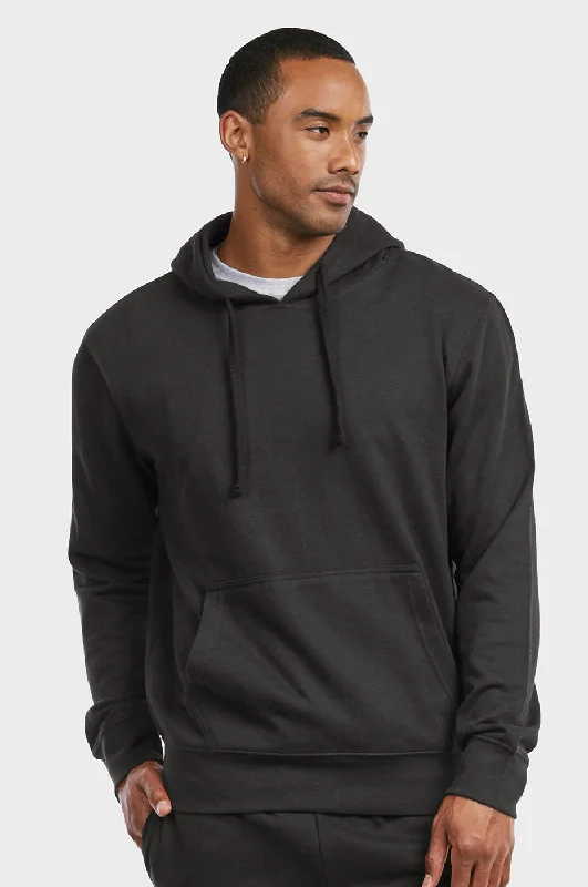 ET TU MEN'S LIGHTWEIGHT FLEECE PULLOVER HOODIE (HD1020E_BLACK) Preppy Women's College Preppy Women's College ET TU MEN'S LIGHTWEIGHT FLEECE PULLOVER HOODIE (HD1020E_BLACK) Preppy Women's College Preppy Women's College