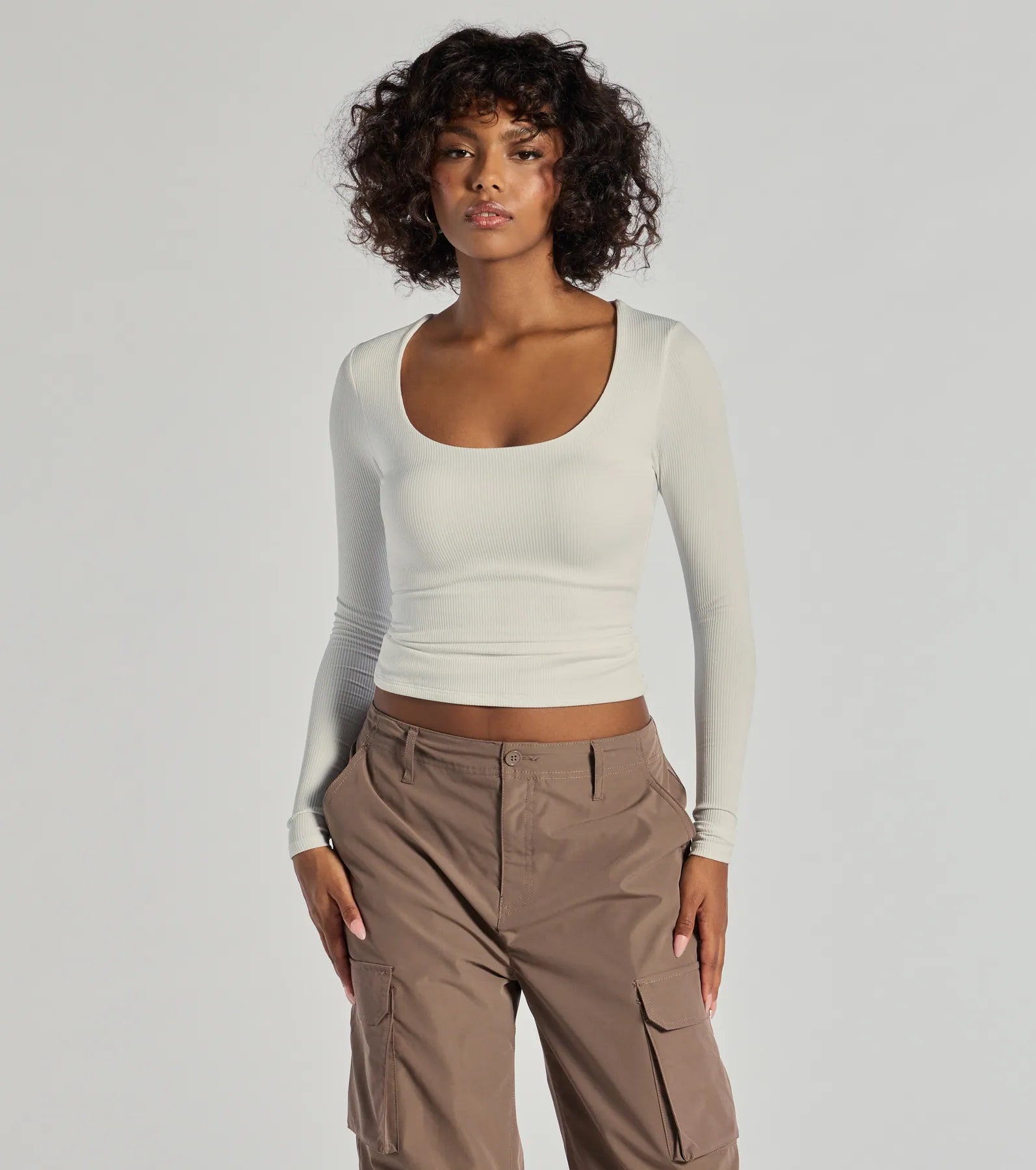 Forever Staple Smooth Knit Long Sleeve Top Traditional Women's Wool