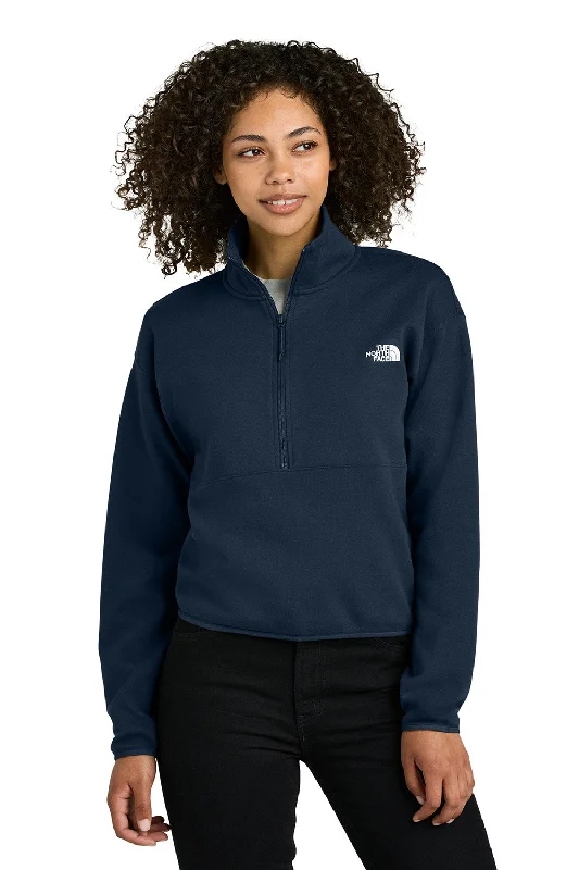 The North Face Womens Double Knit 1/4 Zip Fleece Jacket - Summit Navy Blue - New purpose