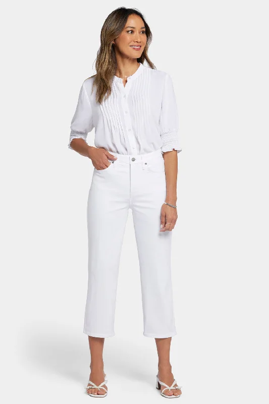 Joni Relaxed Capri Jeans - Optic White Tough Women's Military - inspired