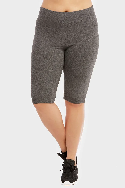 SOFRA COTTON LEGGING SHORTS 21" OUTSEAM PLUS SIZE (WP4021X_CHC-GR) Laid - back Women's Vibe Laid - back Women's Vibe SOFRA COTTON LEGGING SHORTS 21" OUTSEAM PLUS SIZE (WP4021X_CHC-GR) Laid - back Women's Vibe Laid - back Women's Vibe