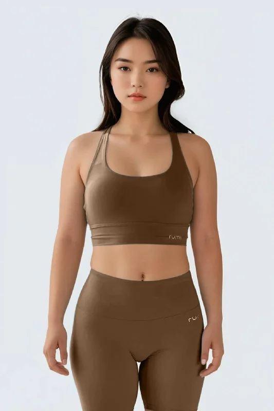 W SunSoft Stringy Crop Top Bra - Cocoa Country Country