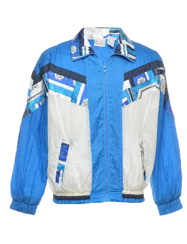 1990s Zip Front Nylon Jacket - M Bohemian Women's Free