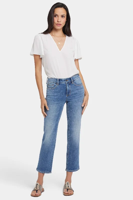 Marilyn Straight Ankle Jeans - Barcelona Breeze Luxurious Women's High -  end