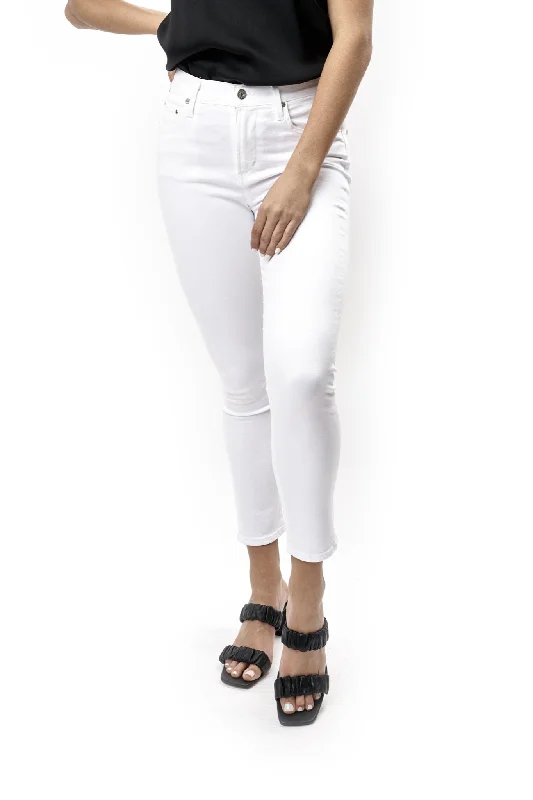 Rocket Crop Skinny in Sculpt White Luxurious Women's High -  end