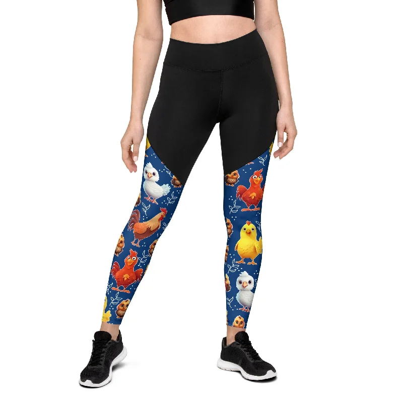 Chicken Compression Leggings Tough Women's Military - inspired