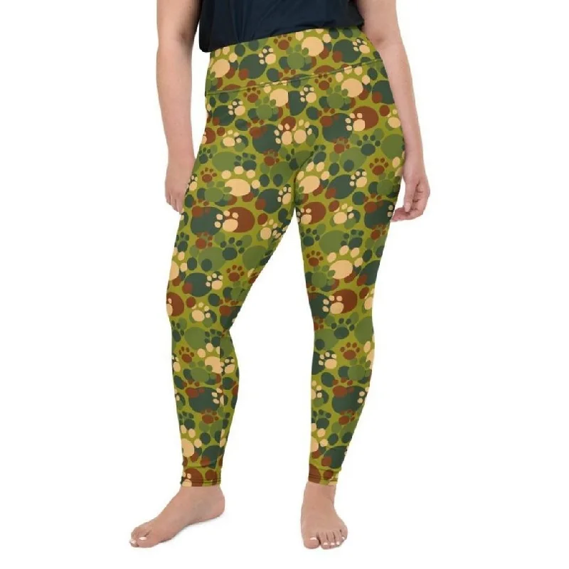 Paw Camo Plus Size Leggings Edgy Women's Punk