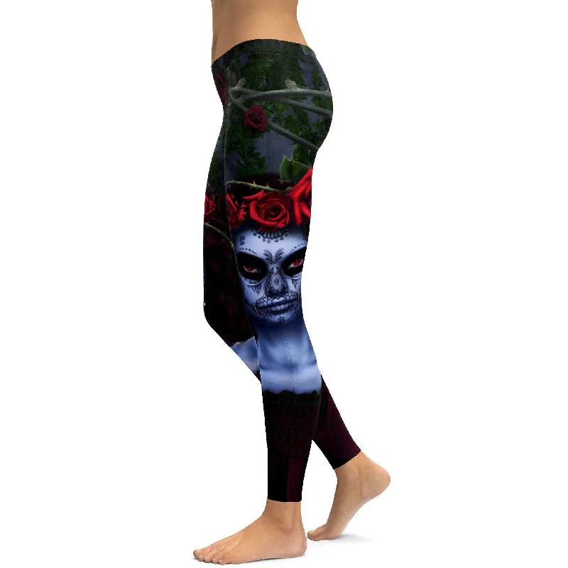 Dark Sugar Skull Leggings European