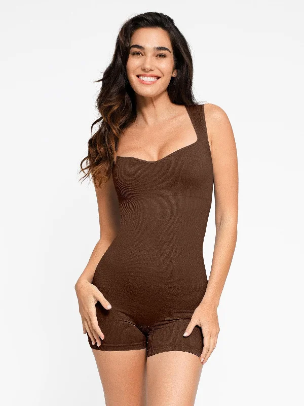 Shapewear Seamless Sweetheart Neckline Romper Modern Women's 