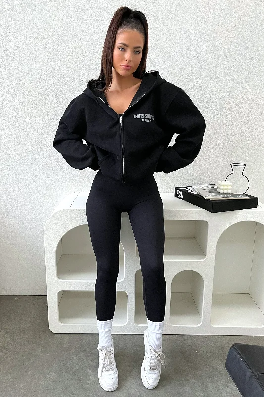 Series 6 Zip Up Hoodie - Black Vacation
