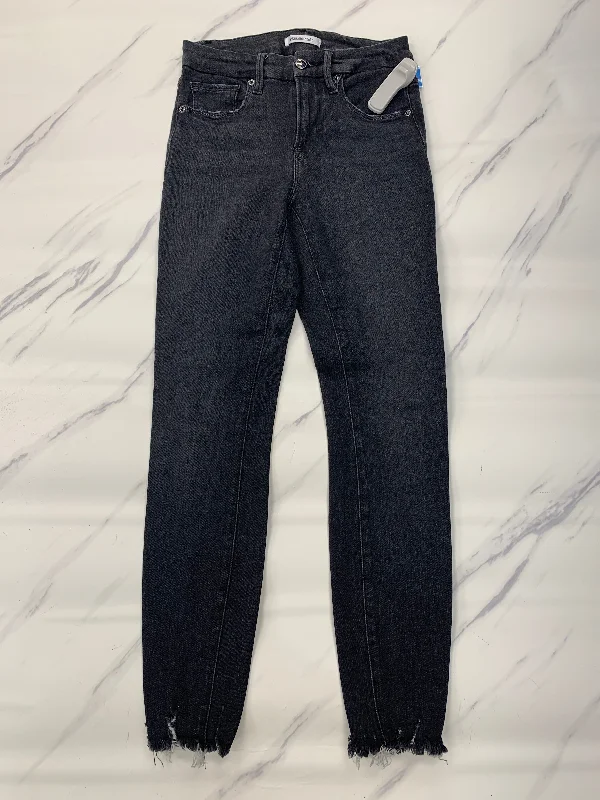 Jeans Skinny By Good American In Black, Size: 0 Confident Women's High - fashion Confident Women's High - fashion