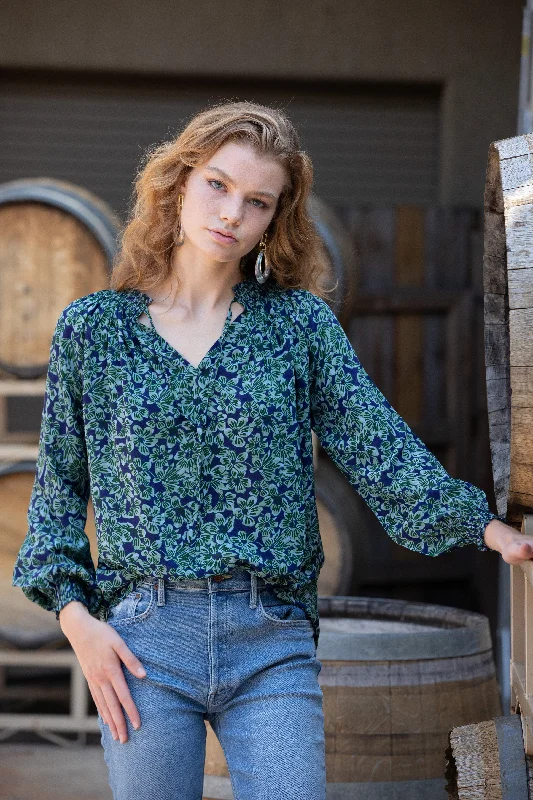 Navy Taffiti Floral