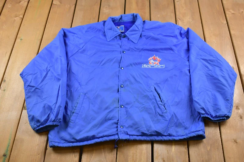 Vintage 1990s Champion Snap Button Windbreaker Jacket Feminine Women's Soft 