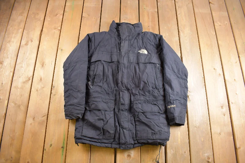 Vintage 1990s The North Face Hyent Boys Size Black Puffer Jacket Feminine Women's Soft 