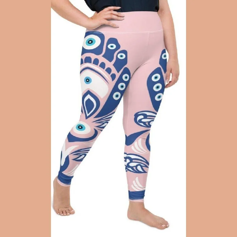 Eye Symbol Plus Size Leggings Dynamic Women's High - energy