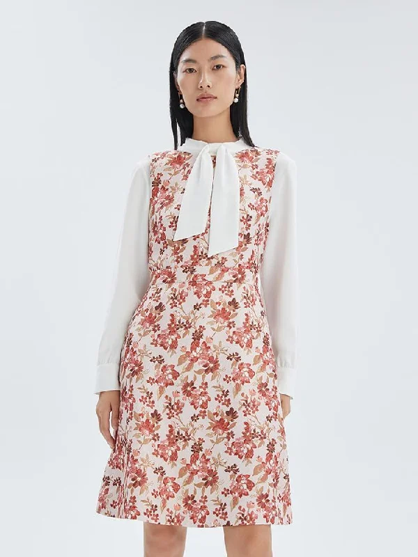 Floral Jacquard Vest Mini Dress Australian Beach