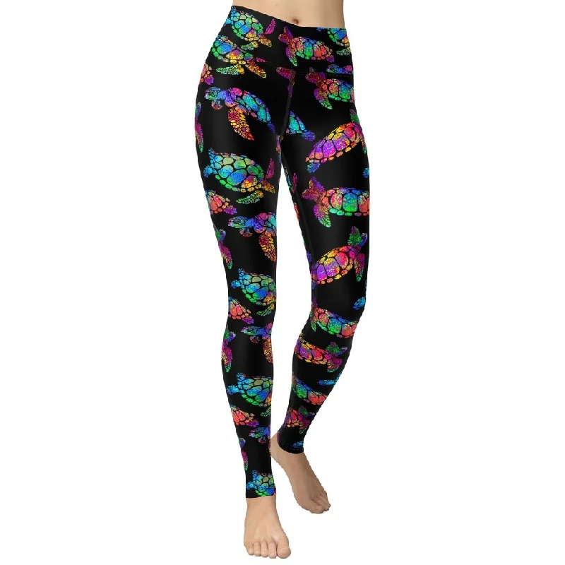 Turtle Yoga Leggings Polished Women's Silk Polished Women's Silk