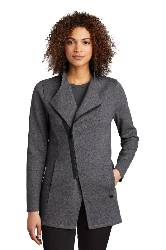 Ogio Womens Transition Fleece Full Zip Jacket - Heather Blacktop - Closeout Elegant Women's 