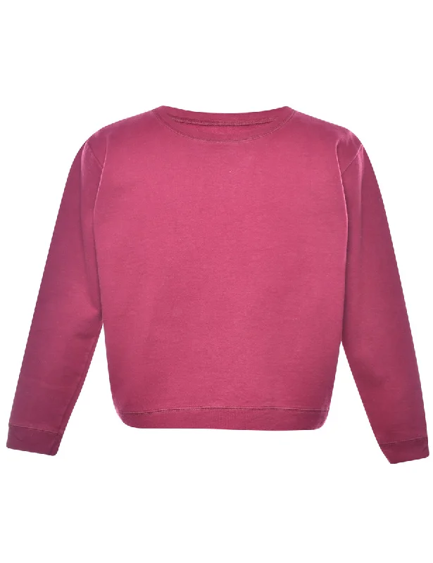 Burgundy Plain Sweatshirt - M Stylish Women's Tropical 