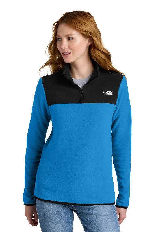 The North Face Womens Glacier Fleece 1/4 Zip Jacket - Hero Blue/Black - New Business