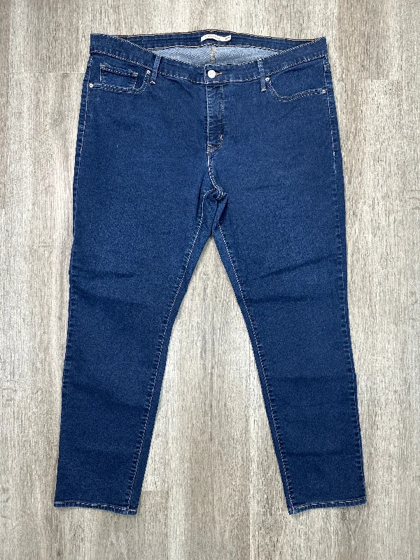 Jeans Straight By Levis In Blue Denim, Size: 24 Classic Women's Tweed