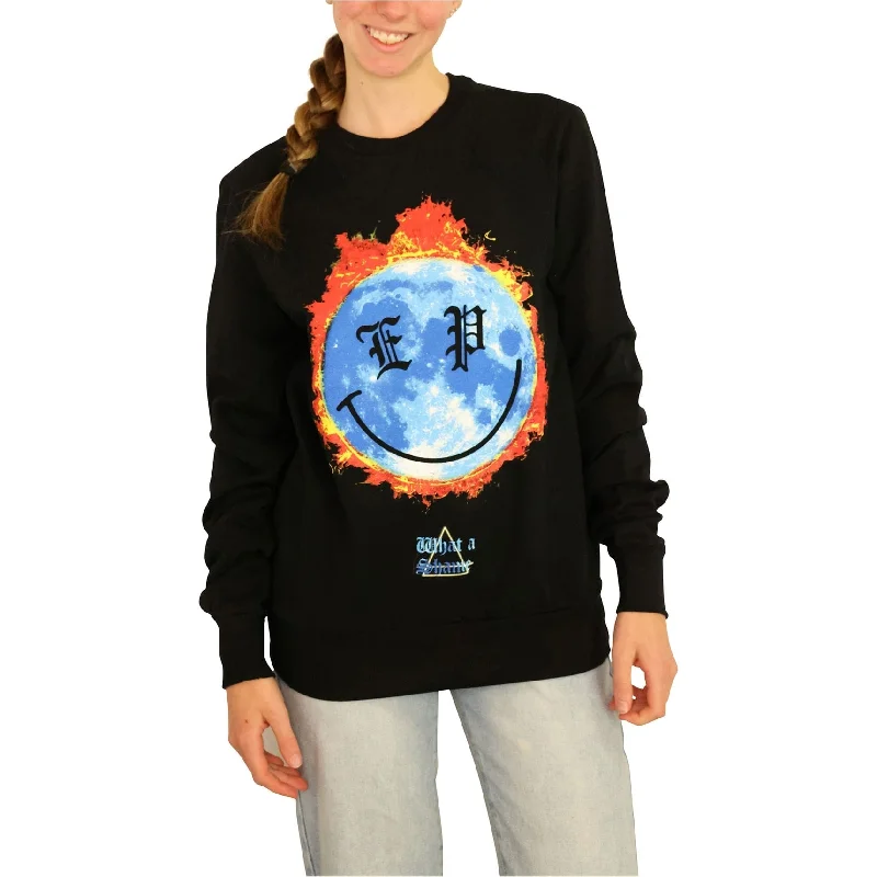 Elevenparis Womens What A Shame Sweatshirt, Black, Small Sharp Women's Italian