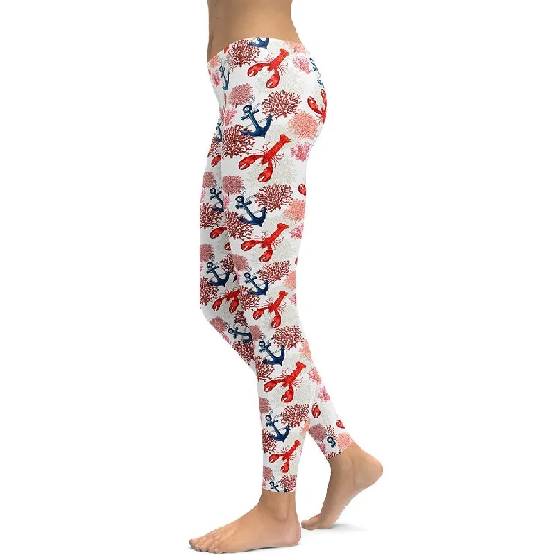 Cute Lobster Leggings Feminine Women's Style 