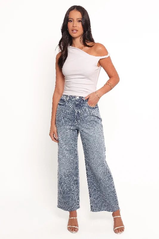 Noemi High Rise Crop Leg Jeans - Imprint Sophisticated Women's Tailored