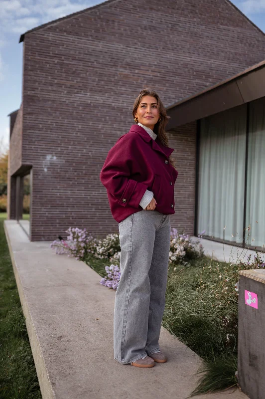 Burgundy Tosca Coat Adventure