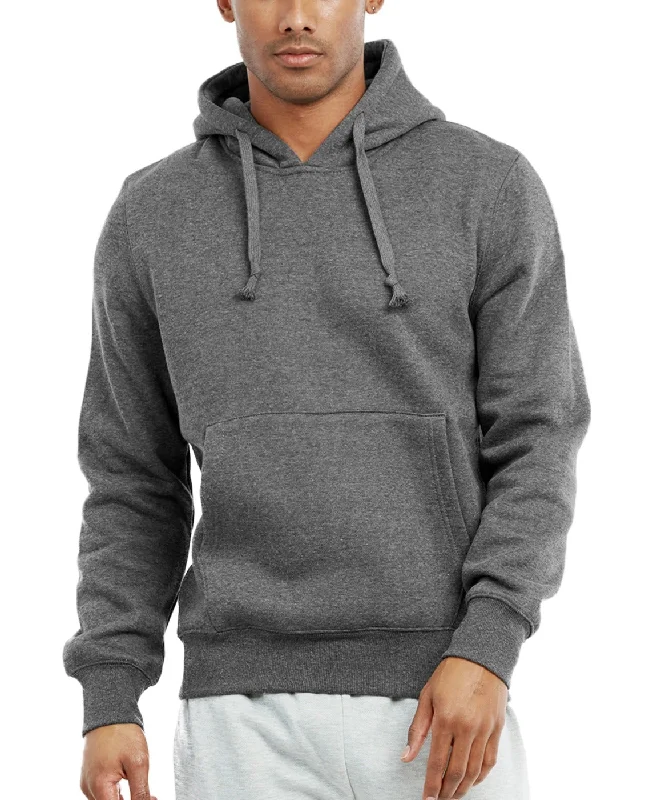 KNOCKER MEN'S HEAVY WEIGHT FLEECE HOODED SWEATSHIRT (HD1000_CH/GR) Sophisticated Women's Tailored