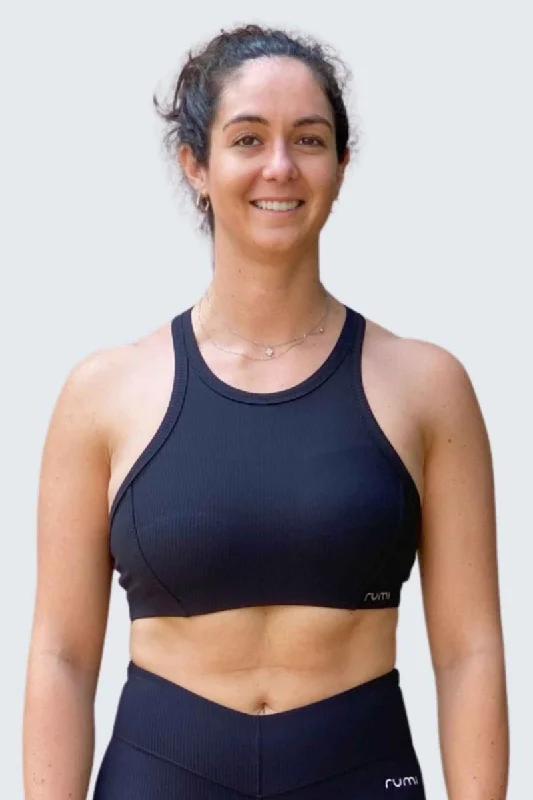W SunRib Fit RacerBack Bra - Black performance performance