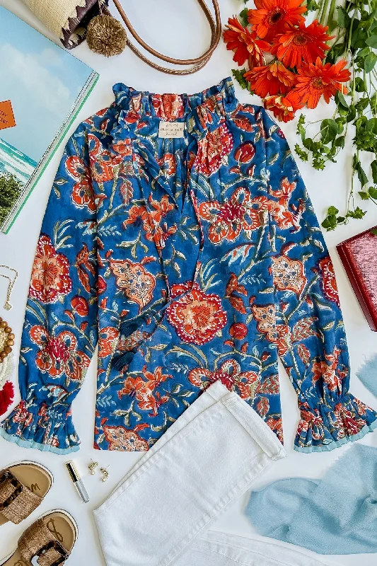 Francesca Full Sleeve Cotton Blouse Sophisticated Women's Tailored