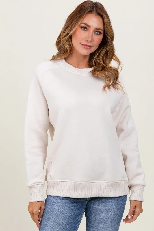 Ivory Pullover Terry Crewneck British Gentlewoman Style