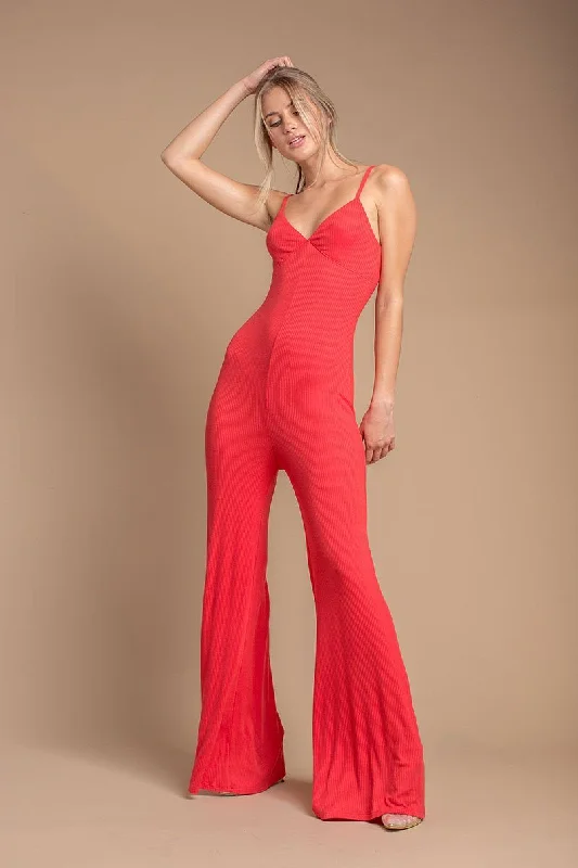 Apple V-Neck Cami Jumpsuit Youthful Women's Pop