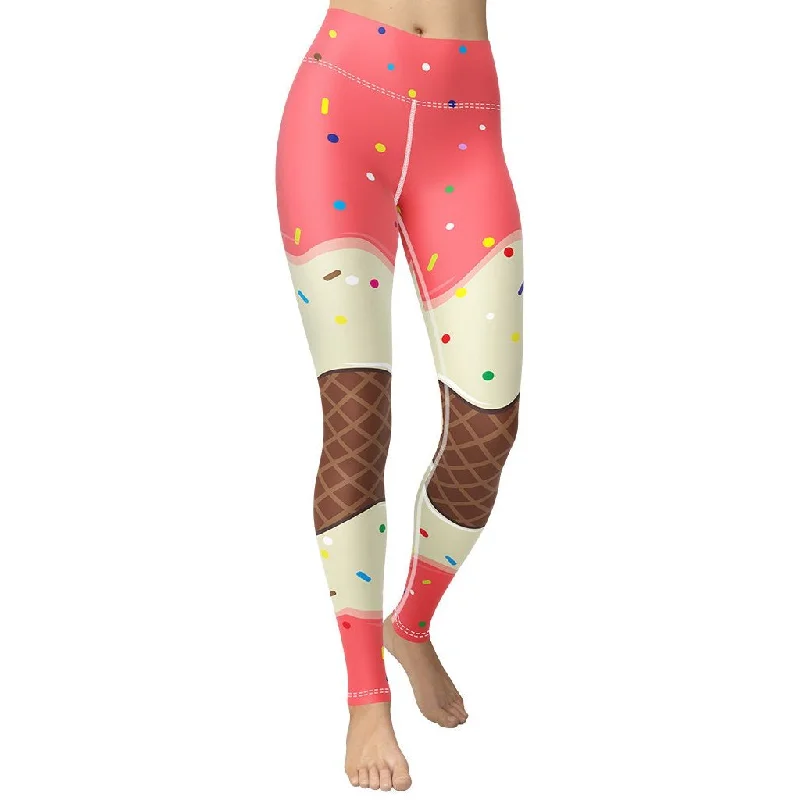 Ice Cream Yoga Leggings Sustainable Organic