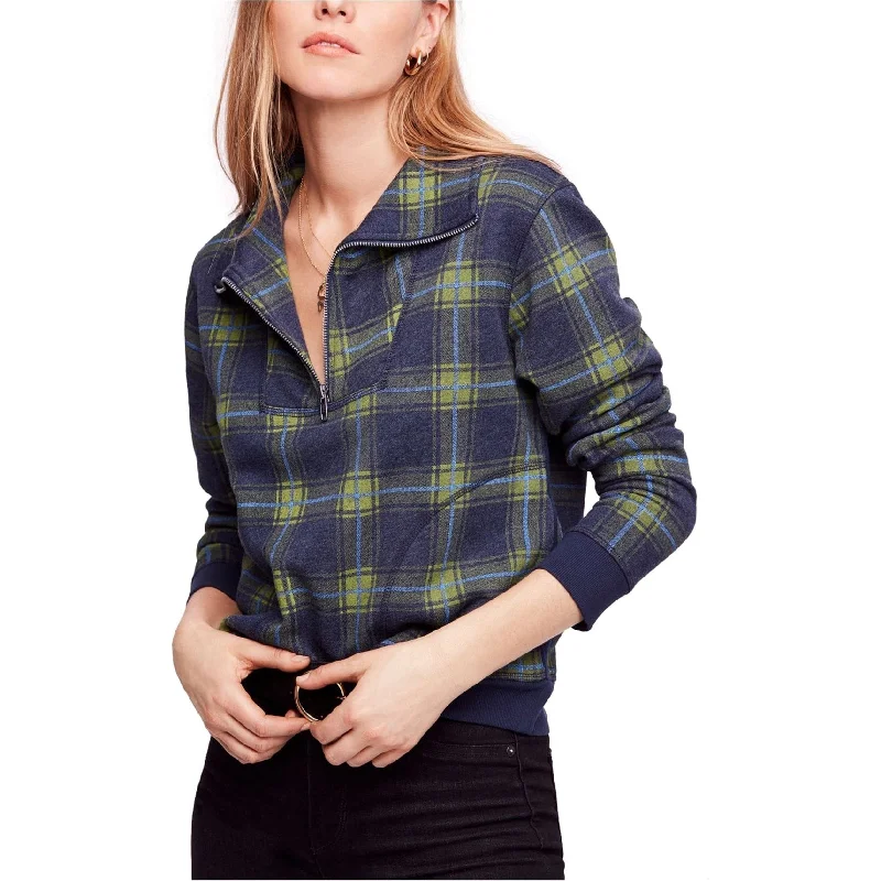 Free People Womens WHY NOT Sweatshirt, Blue, X-Small Cozy Women's Winter