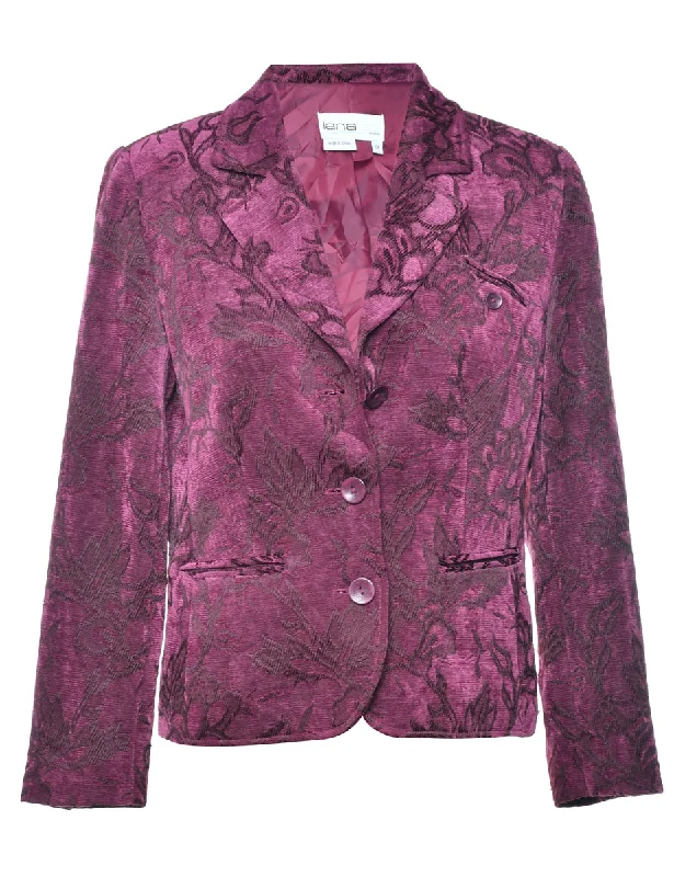 Floral Pattern Tapestry Jacket - M Disco