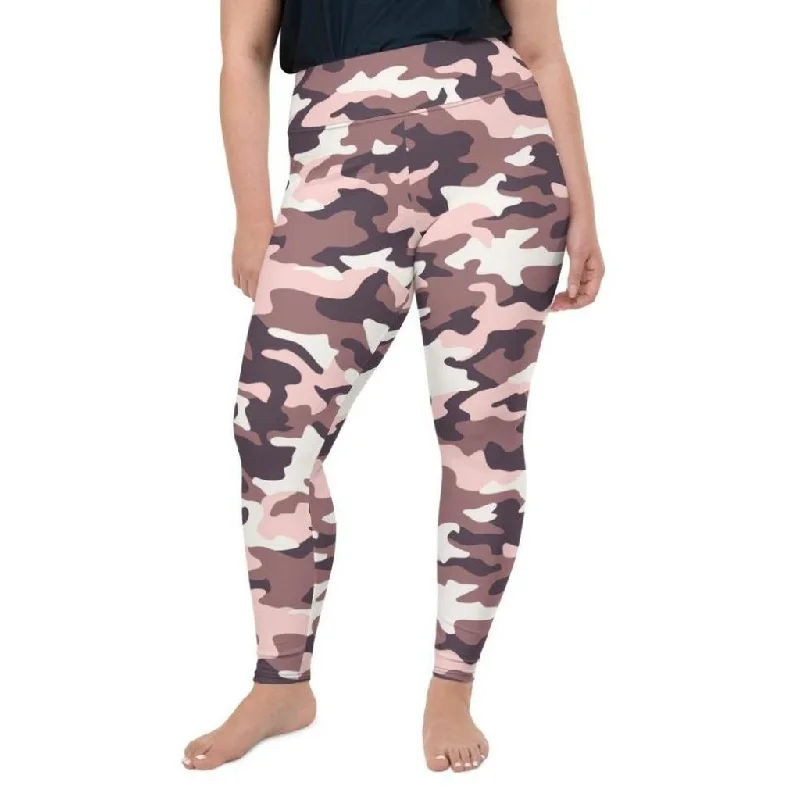 Chocolate Brown Camo Plus Size Leggings Cashmere