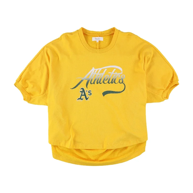 Touch Womens Oakland Athletics Sweatshirt, Yellow, Medium Youthful Women's Anime - inspired