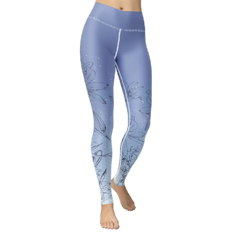 Soft Lilies Yoga Leggings Luxurious Women's High -  end