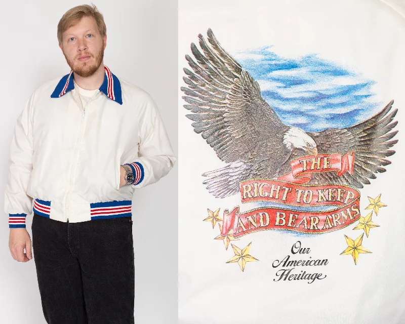 XL 90s Eagle "Right To Bear Arms" Varsity Jacket Modern Women's Tech