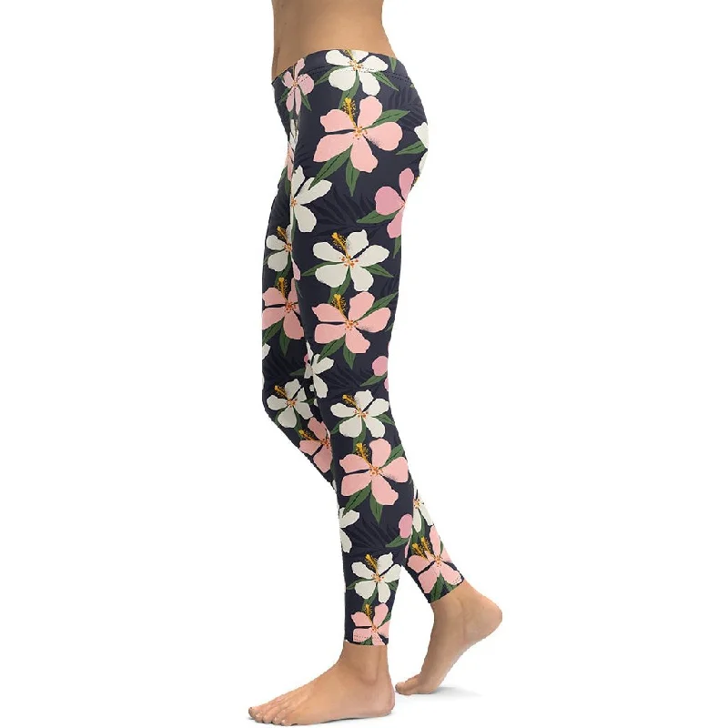 Floral Artwork Leggings British Gentlewoman Style