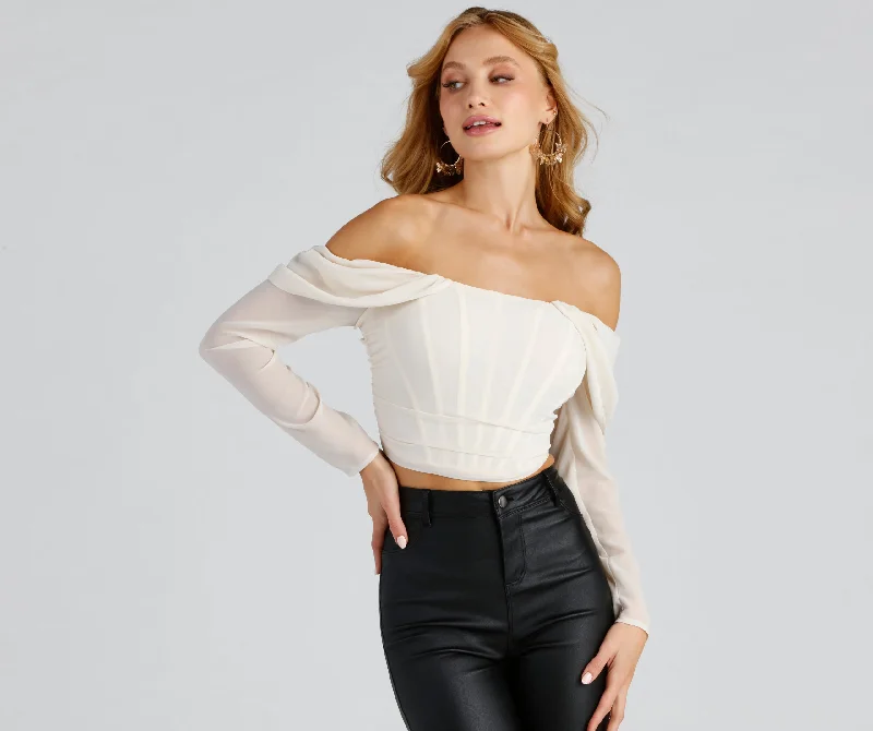 Effortless And Chic Cropped Corset Top Tough Women's Military - inspired