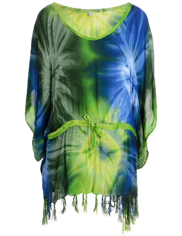 Tie Dyed Tunic Dress - L Earthy Women's 