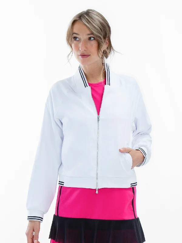 Aubrey Lifestyle Jacket - White/Black Compression Compression
