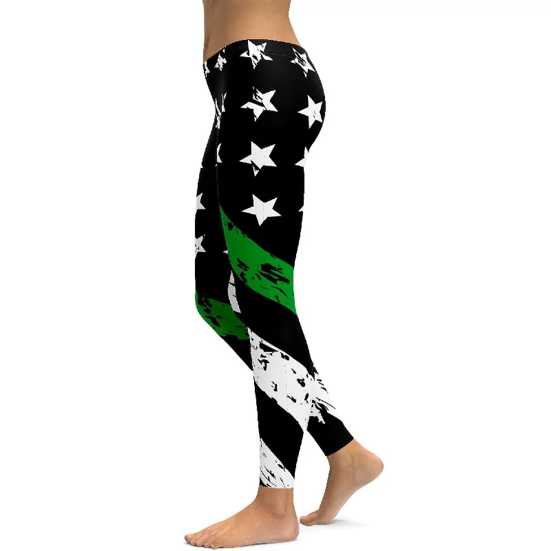 Thin Green Line Leggings Sharp Women's Italian