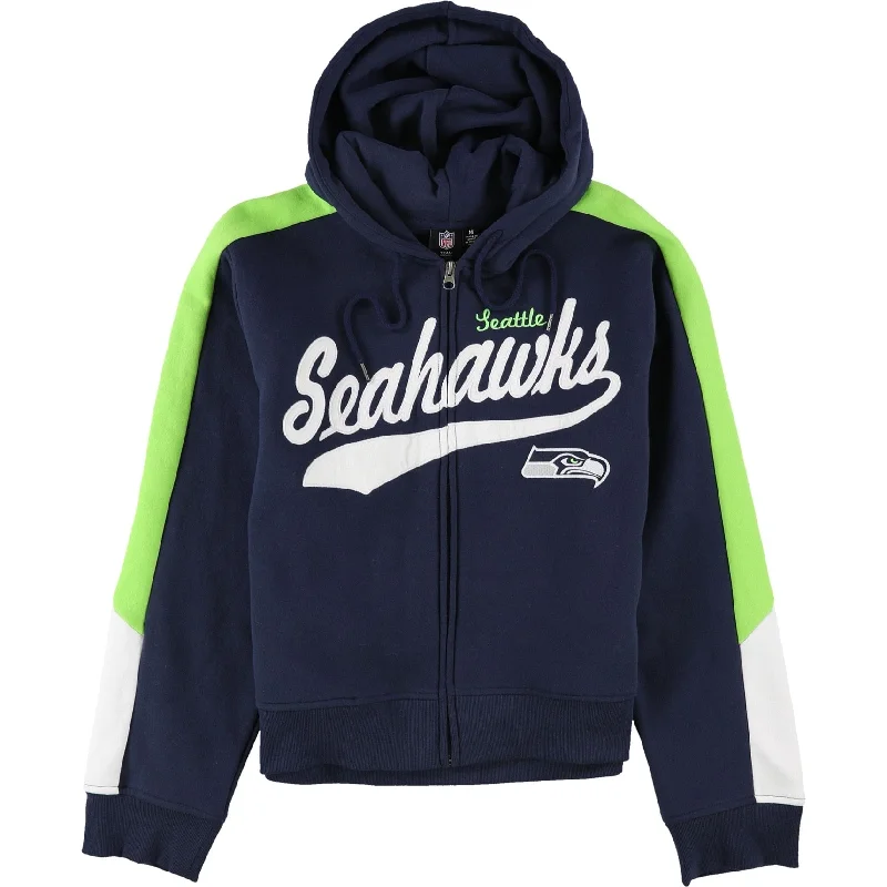 G-III Sports Womens Seattle Seahawks Hoodie Sweatshirt, Blue, Medium Classic Women's Pin - striped