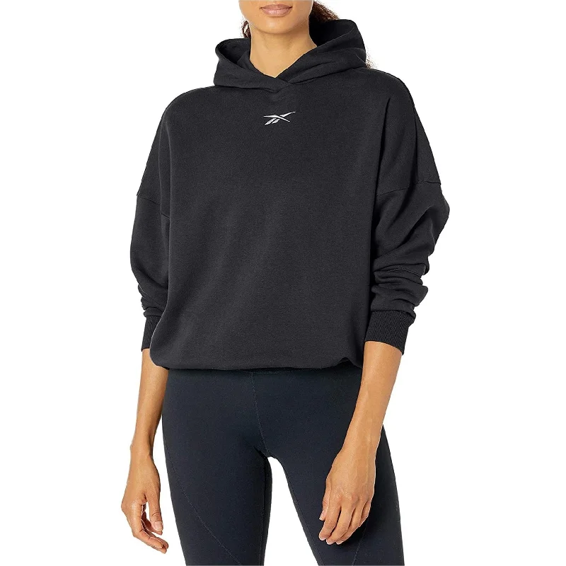 Reebok Womens Oversize Hoodie Sweatshirt, Black, Medium Modern Women's 