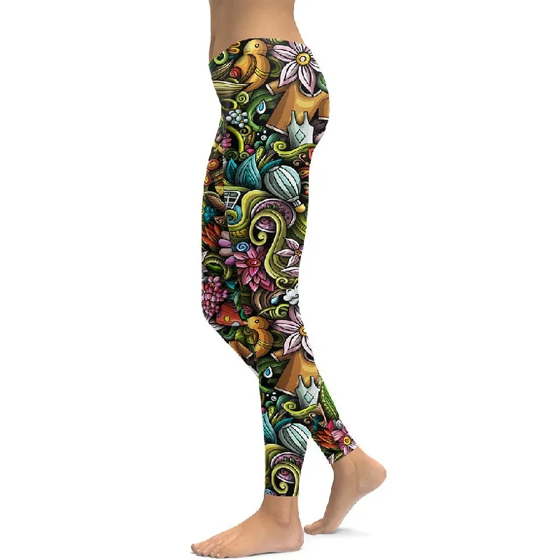 Springtime Leggings Trendy Women's 