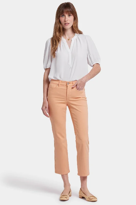 Marilyn Straight Ankle Jeans - Apricot Nectar performance